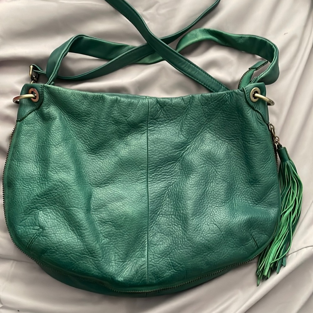 Emerald hobo bag